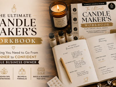 The Ultimate Candle Maker's Workbook: Everything You Need to Go From Beginner to Confident Candle Business Owner