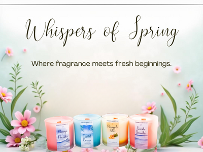 Coastal candles and room sprays from the Whispers of Spring Collection – Coming Soon from Kandie’s Scents, LLC
