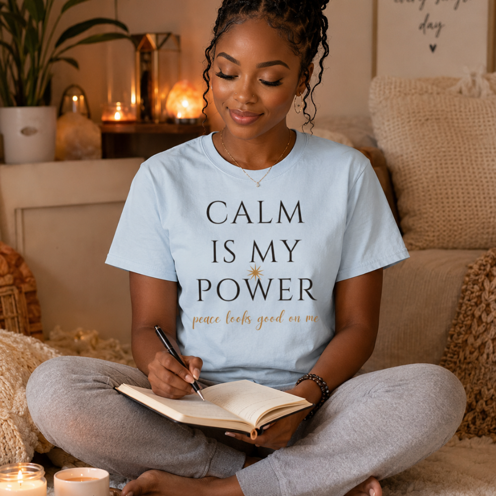 Calm Is My Power Tee | Peace Graphic Shirt for Women