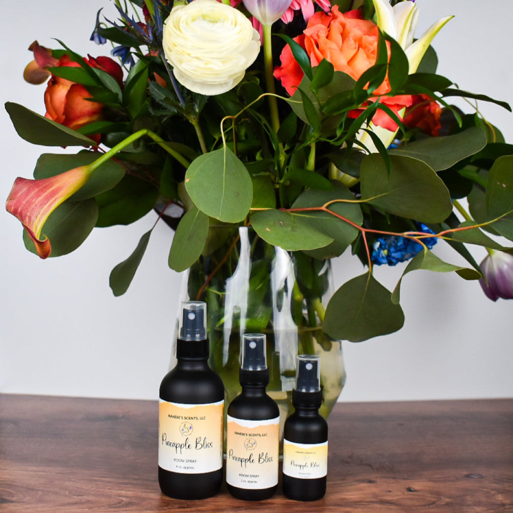 Pineapple Bliss room sprays with tropical pineapple and herbal scent