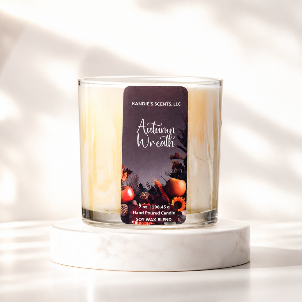 Autumn Wreath Candle