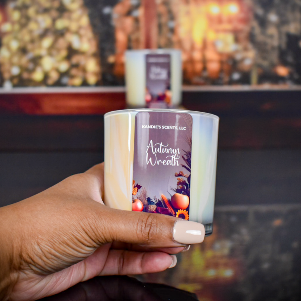 Autumn Wreath Candle