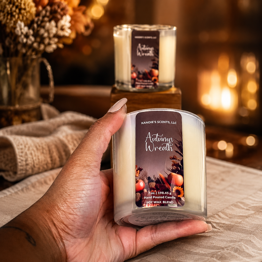 Autumn Wreath Candle