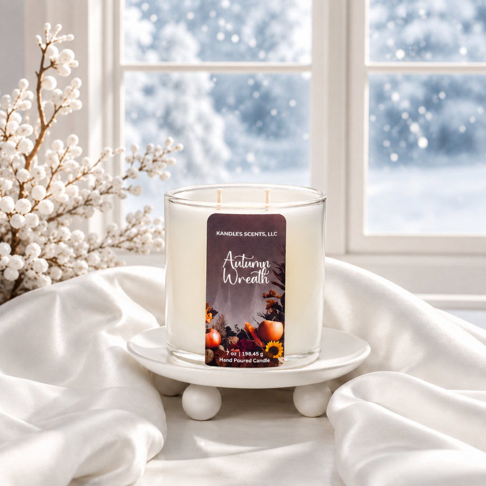 Autumn Wreath Candle