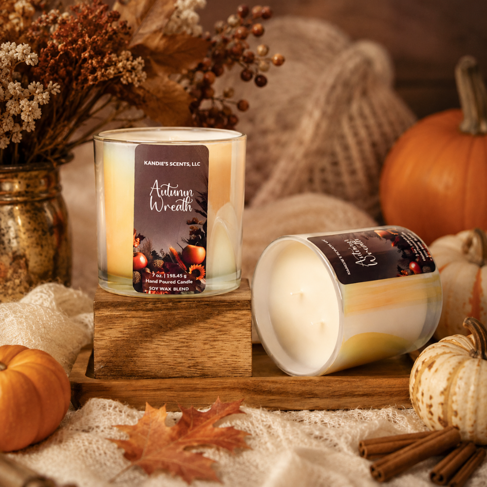 Autumn Wreath Candle