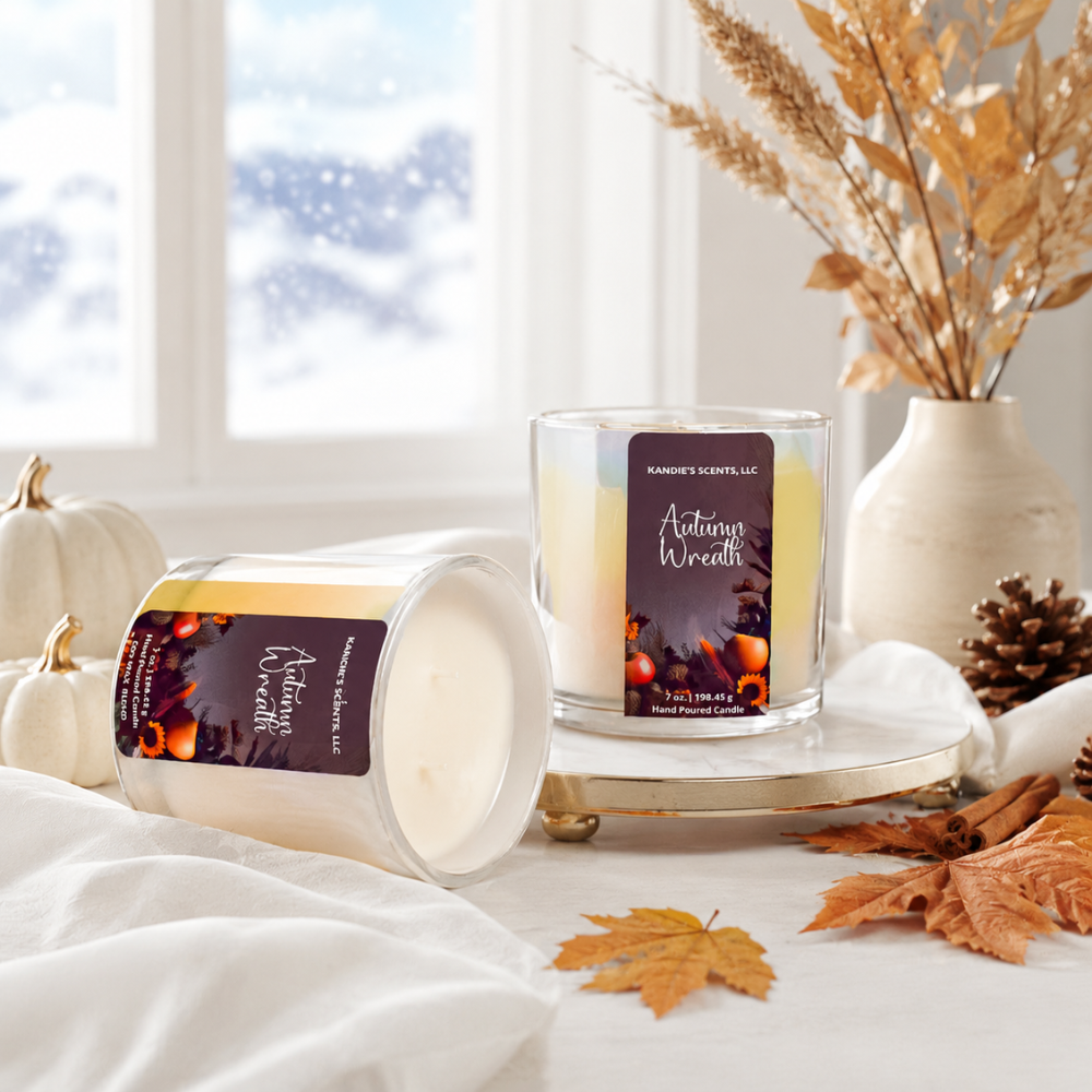 Autumn Wreath Candle