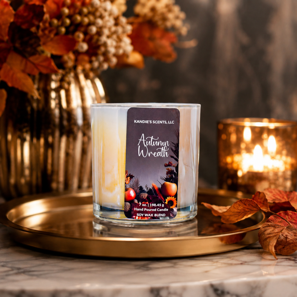 Autumn Wreath Candle