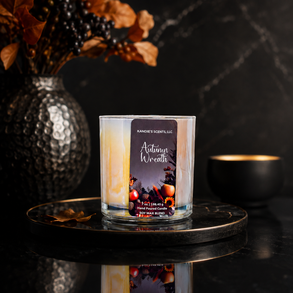 Autumn Wreath Candle