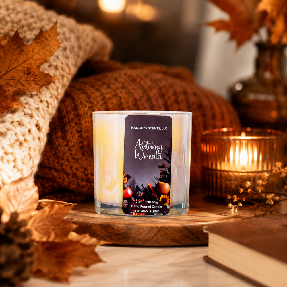 Autumn Wreath Candle