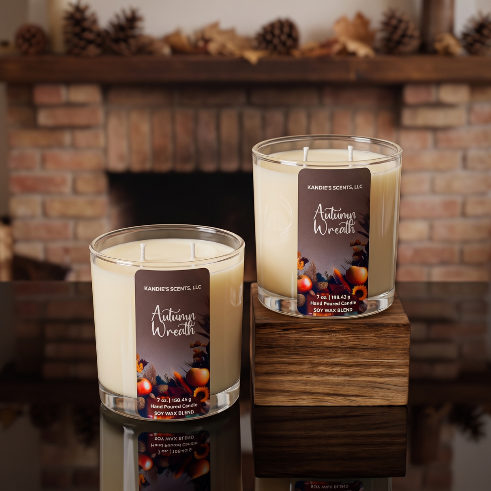Autumn Wreath Candle