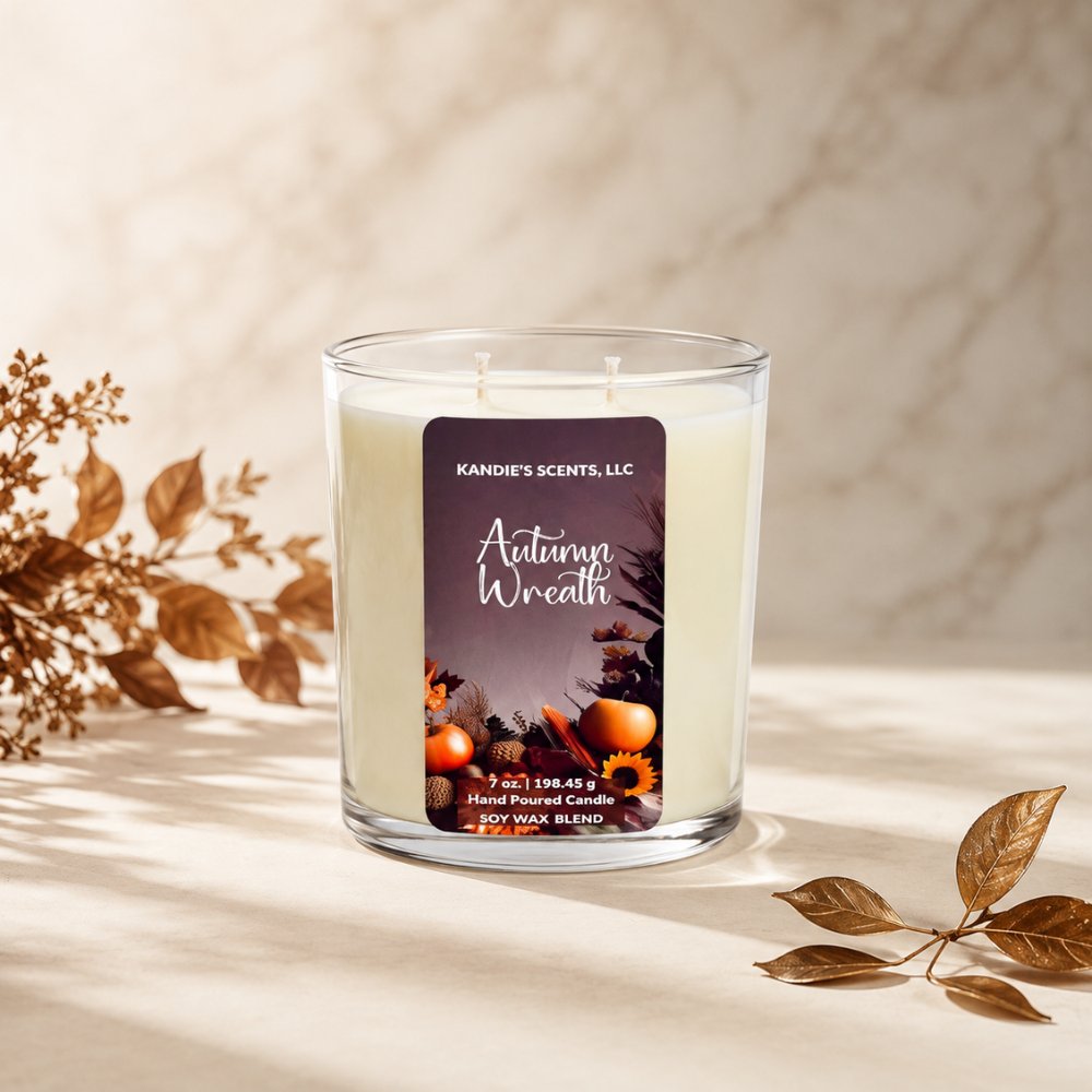 Autumn Wreath Candle