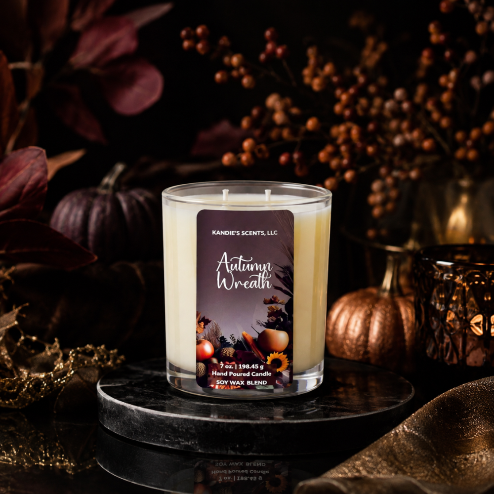 Autumn Wreath Candle