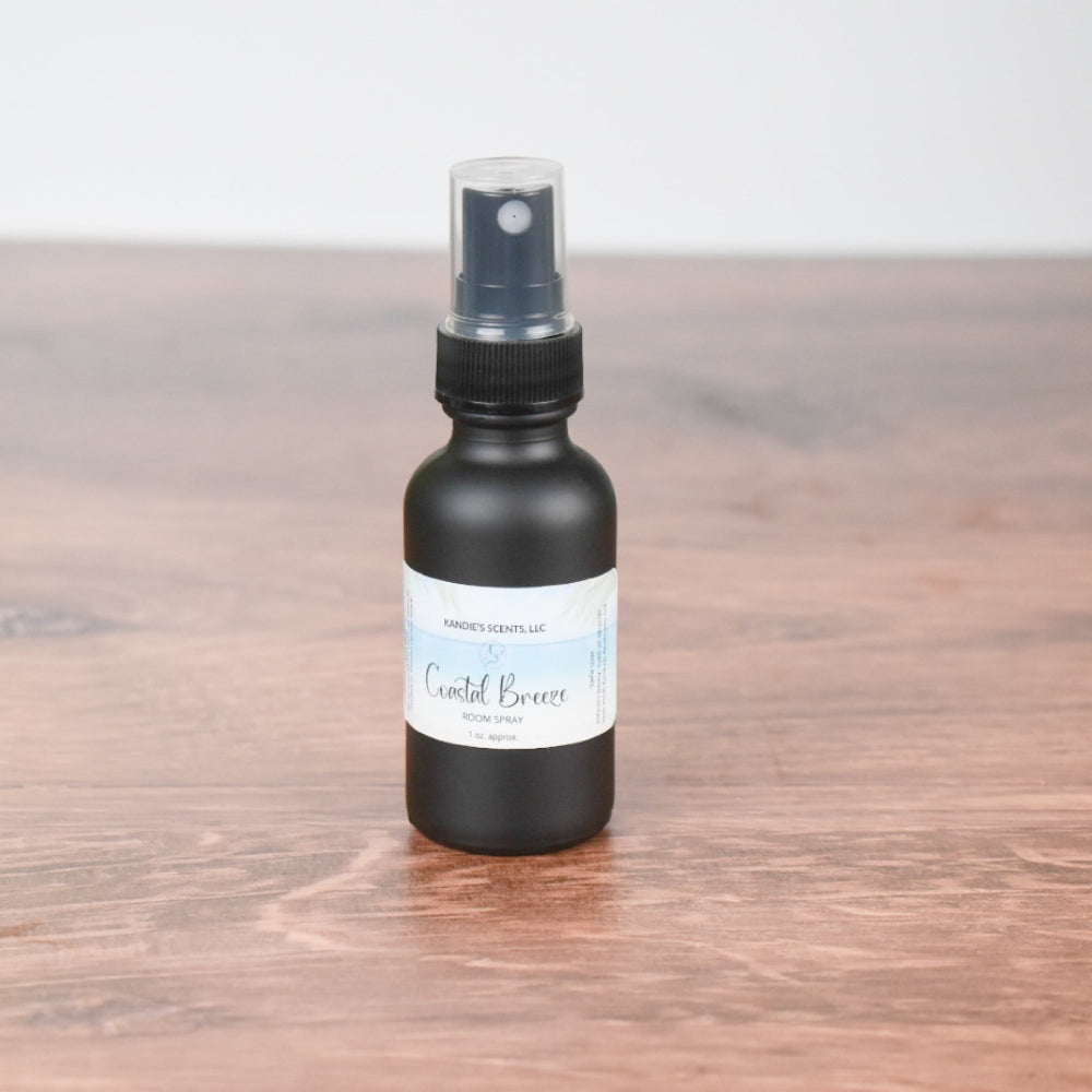 Coastal Breeze room spray bottle with sea air and floral scent
