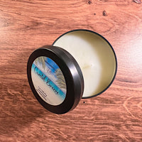 Portable coastal-scented candle for travel or small spaces
