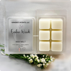 2.5 oz soy wax melts in masculine scent with ambergris and moss