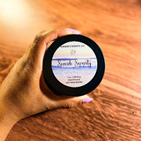 Travel-size soy blend candle for fresh seaside vibes