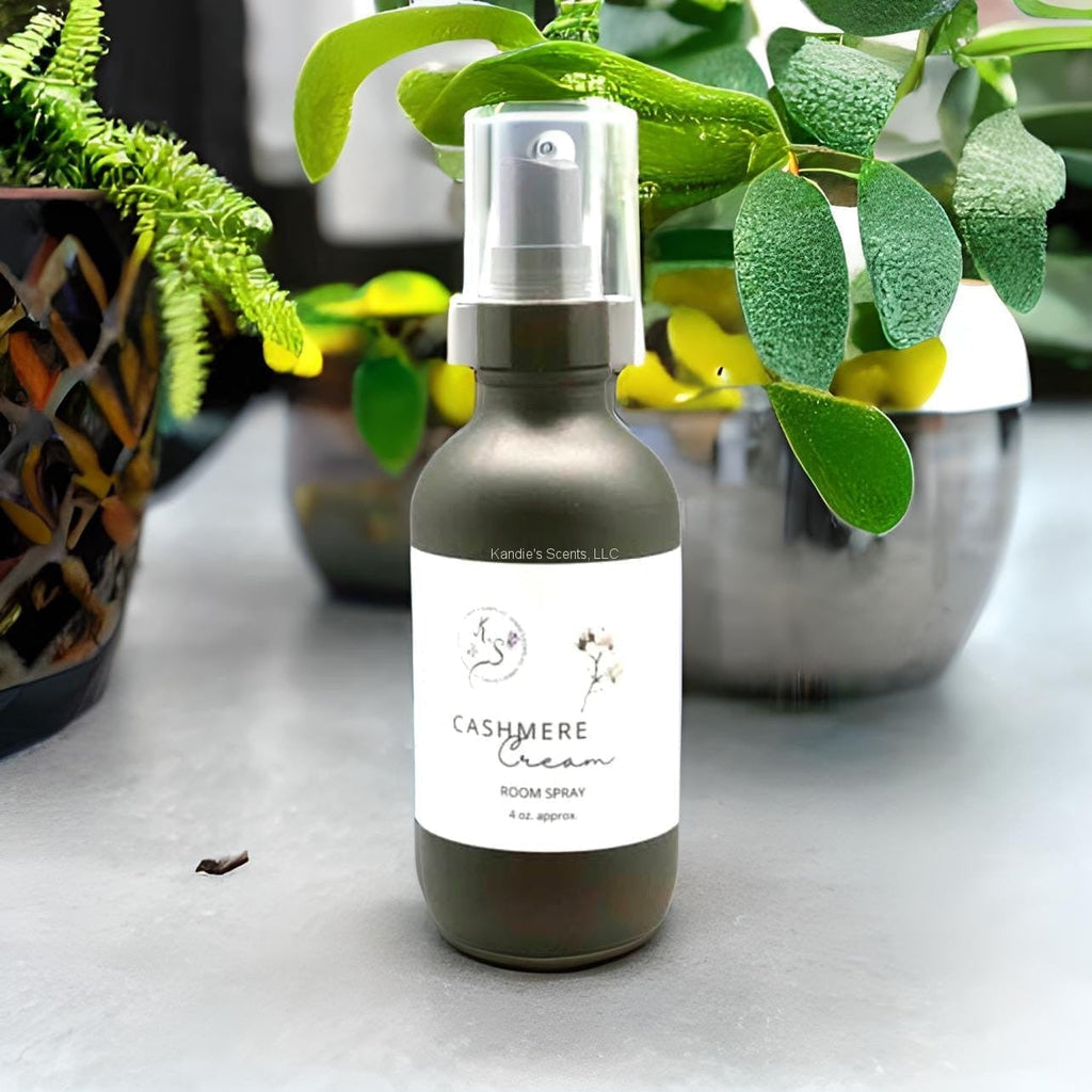 Luxury room spray with creamy, cozy fragrance blend