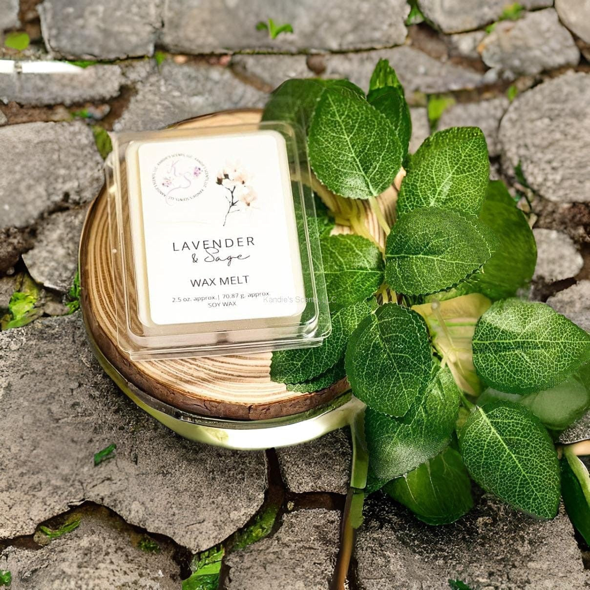 2.5 oz soy wax melts with rosemary, sage, and musk notes