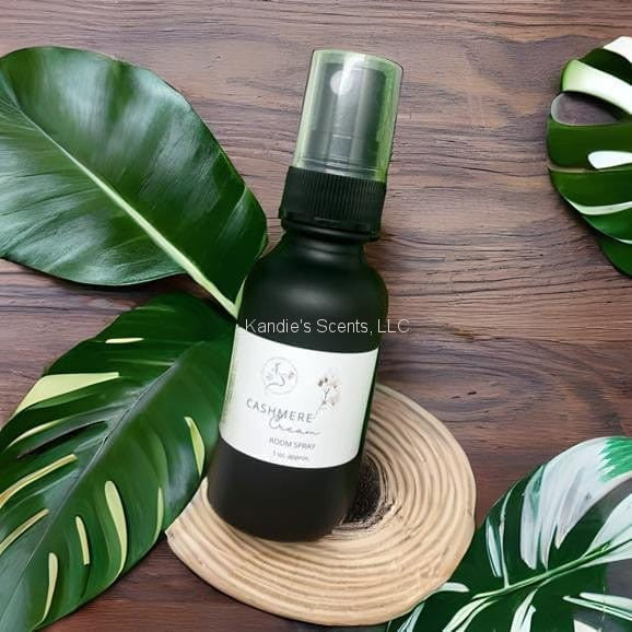 Cashmere Cream room spray bottle with coconut and sandalwood scent