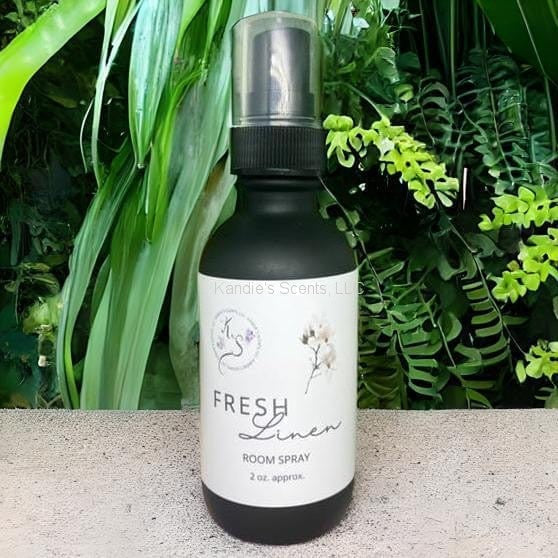 Room spray in clean scent with ozone, green floral, and musk